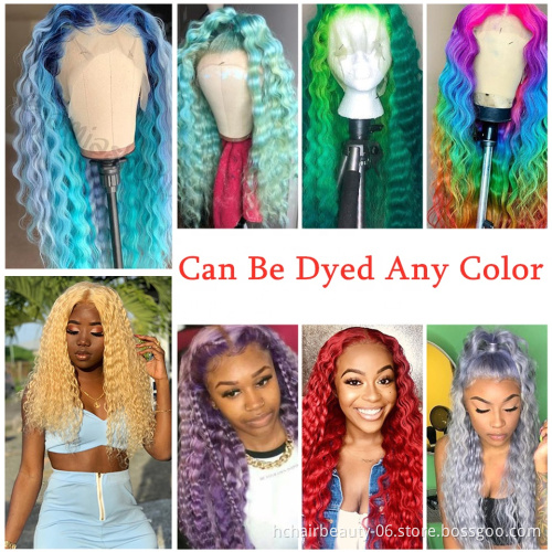 Brazilian Blonde 613 Deep Wave Wig Lace Front Human Hair Wigs Transparent Lace With Baby Hair Remy Human Hair Free Shipping